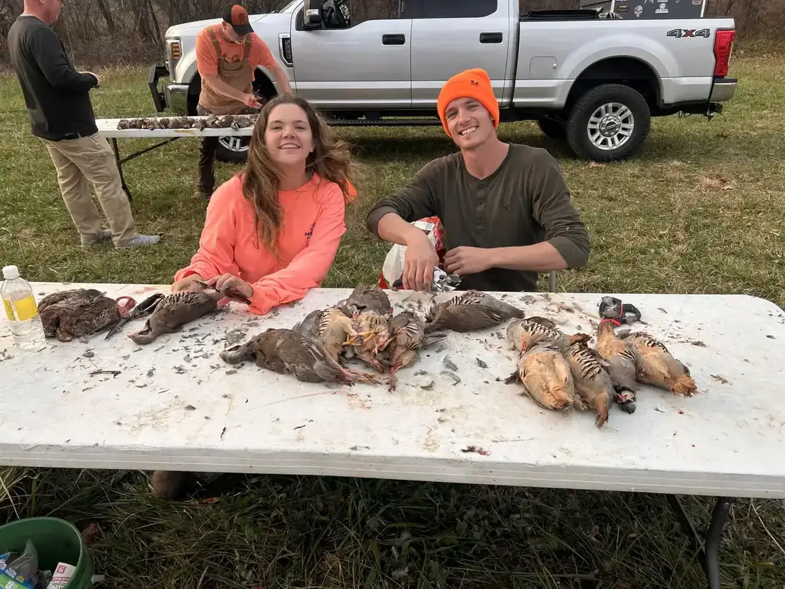 Cleaning birds at the end of the day