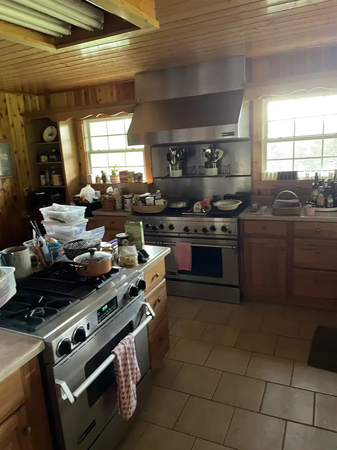The commercial kitchen inside the R&D Adventures lodge